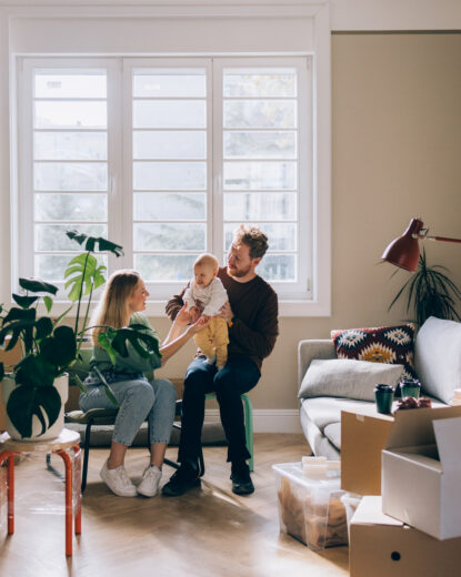 Discover the love and laughter as this family embraces the excitement of a new home with their baby.